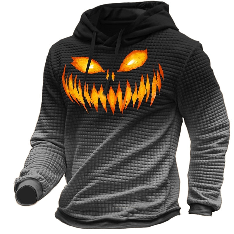 Emory | Halloween Pumpkin Face Graphic Hoodie