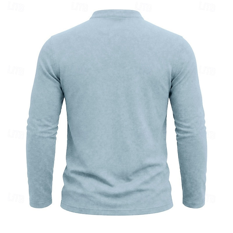 Landon | Classic Long-Sleeve Henley Shirt
