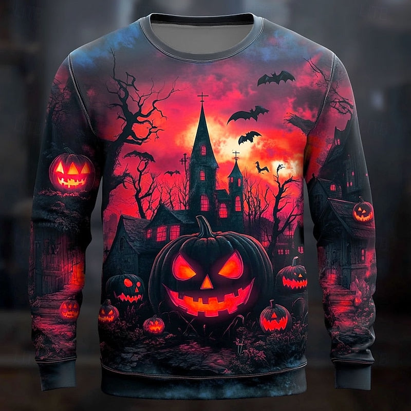 Hollis | Halloween Pumpkin Graphic Sweatshirt