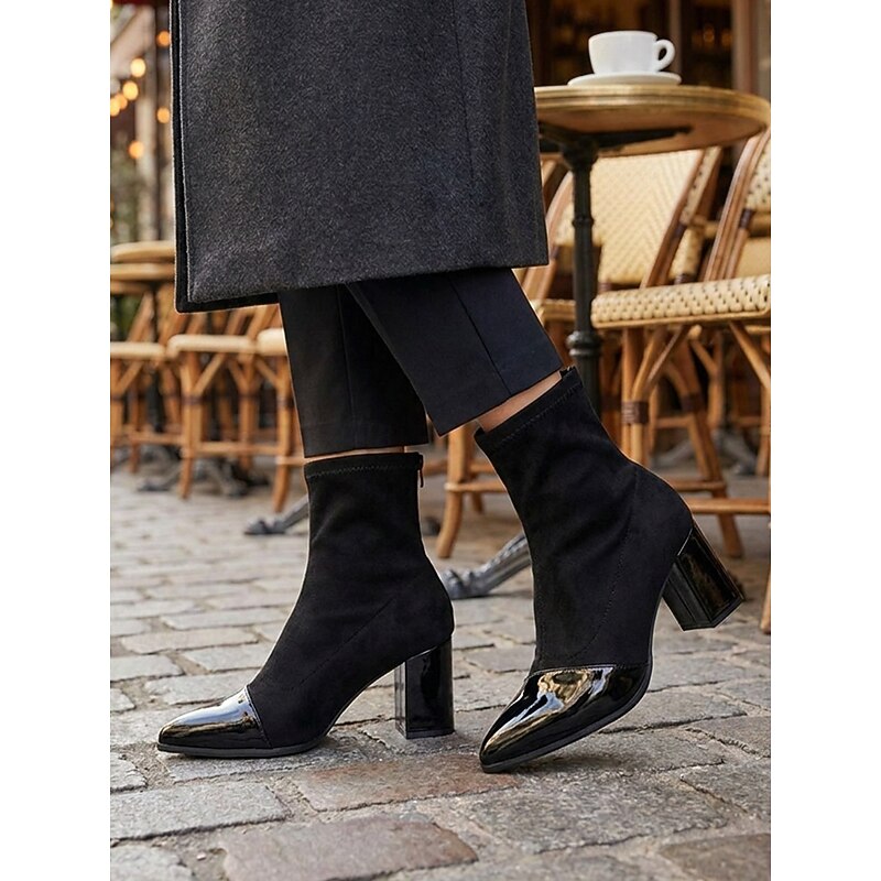 Verity | Sleek Cap-Toe Ankle Boots