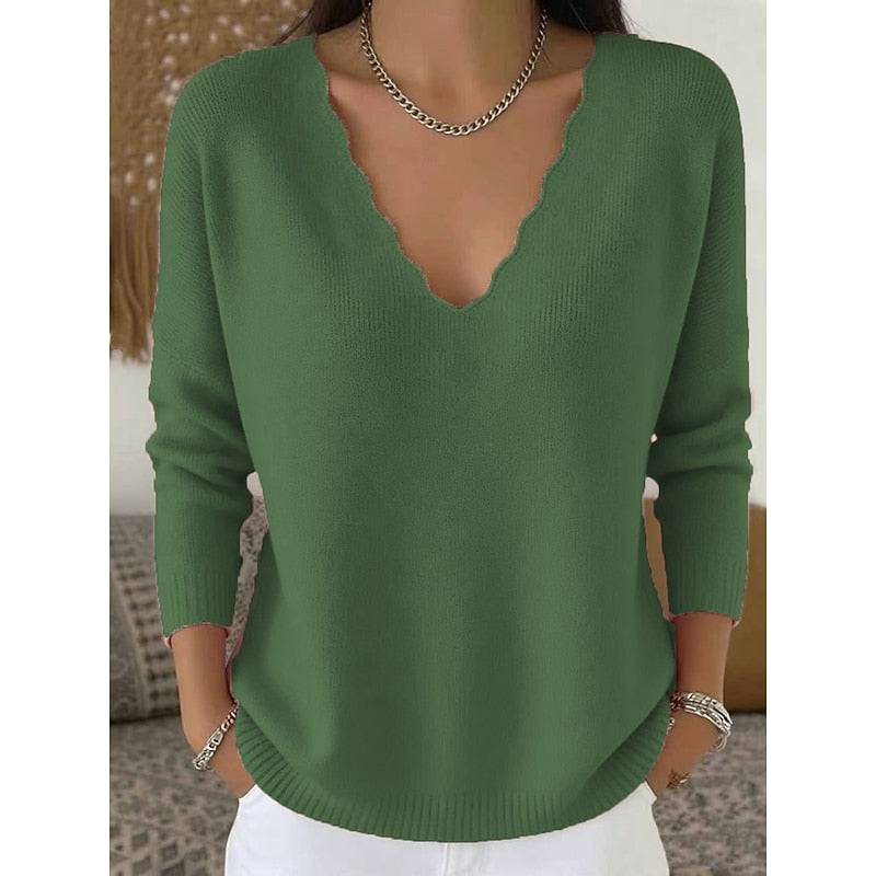 Marlowe | Scalloped V-Neck Halloween Sweater