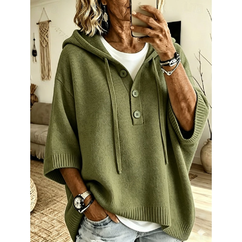 Diane | Relaxed Hooded Knit Pullover