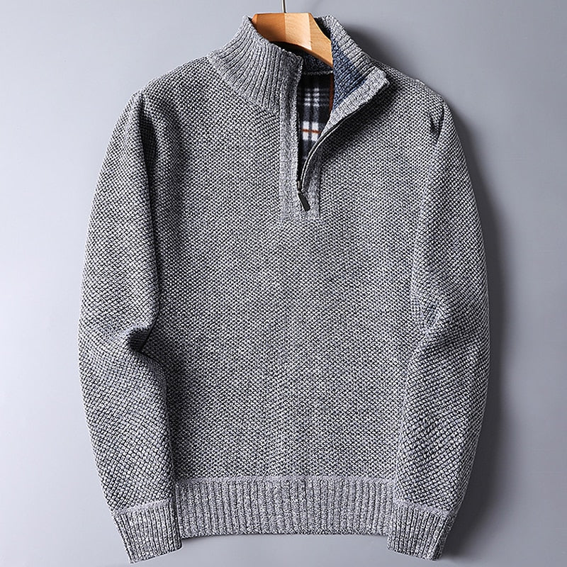 Gareth | Quarter-Zip Stand Collar Sweater