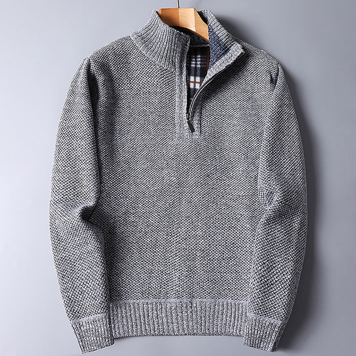 Gareth | Quarter-Zip Stand Collar Sweater