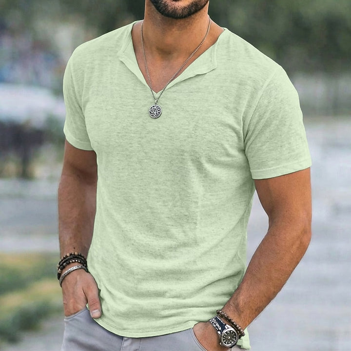 Xavier | Relaxed V-Neck Short-Sleeve T-Shirt