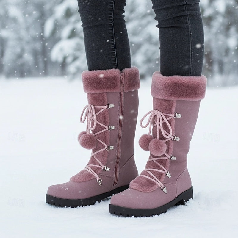 Elowen | Cozy Lace-Up Winter Boots