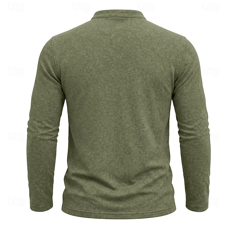 Landon | Classic Long-Sleeve Henley Shirt