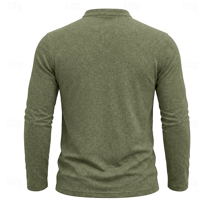 Landon | Classic Long-Sleeve Henley Shirt