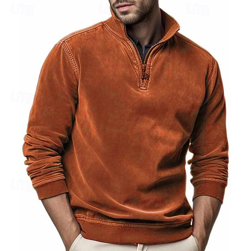 Walter | Quarter-Zip Standing Collar Sweatshirt