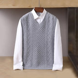 Nigel | Cable-Knit V-Neck Sweater Vest