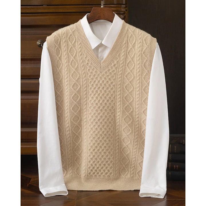 Frederick | Cable-Knit V-Neck Sweater Vest