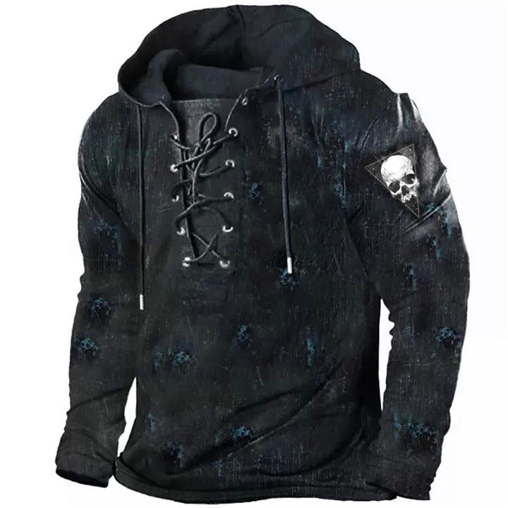 Wyatt | Halloween Skull Lace-Up Hoodie