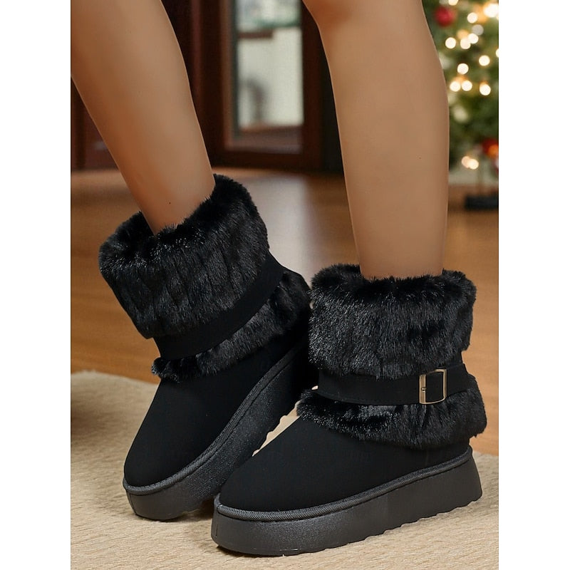 Yvette | Cozy Cuffed Snow Boots
