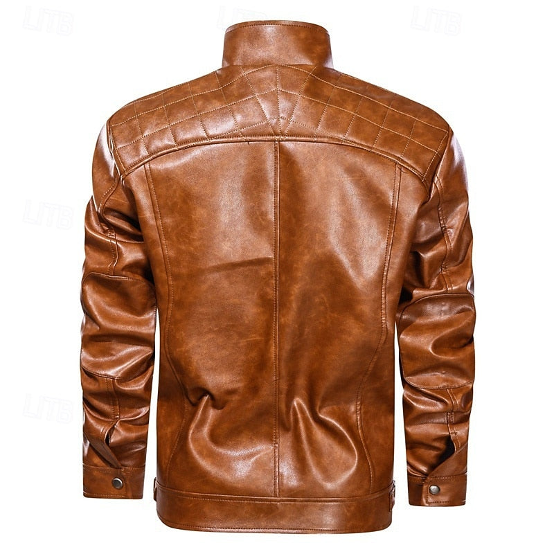 Winston | Classic Stand-Collar Biker Jacket