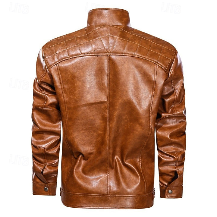 Winston | Classic Stand-Collar Biker Jacket