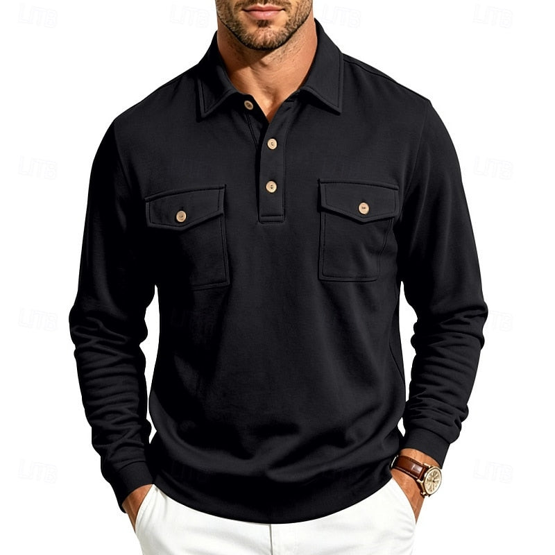 Marshall | Refined Long-Sleeve Polo Shirt